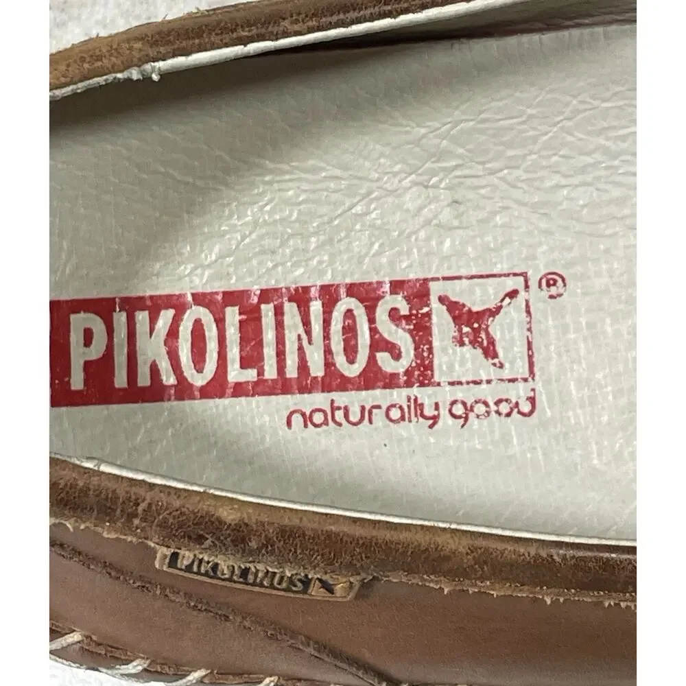 Pikolinos Shoes Men’s Size 11 US /44 EU Brown Leather Slip On Loafer Perforated - Picture 9 of 11
